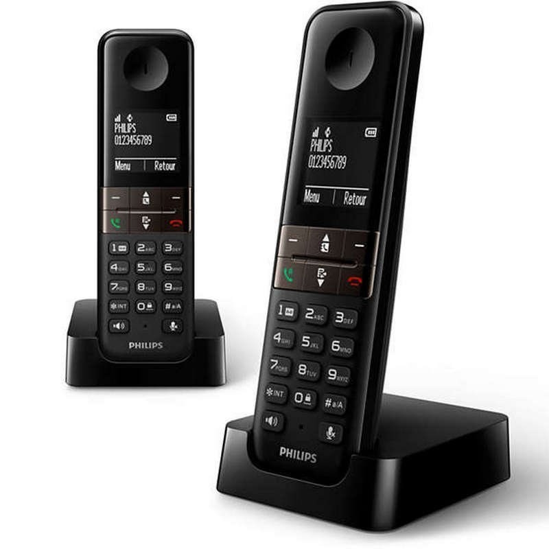 Telefono Philips Duo D4701 Negro